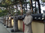 All the zodiac signs lined up outside a seaside temple in Busan.