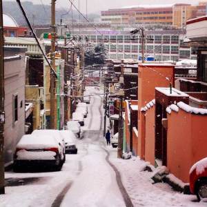 The one time it snowed in Ulsan in 2014.