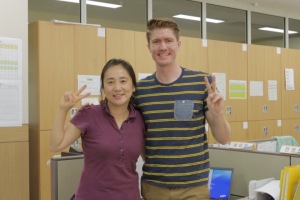 Ms. Kim, the office coordinator. Her limited English never got in the way of her being friendly and caring. She gave me rides home a few times and always helped me with computer/internet/printing problems.